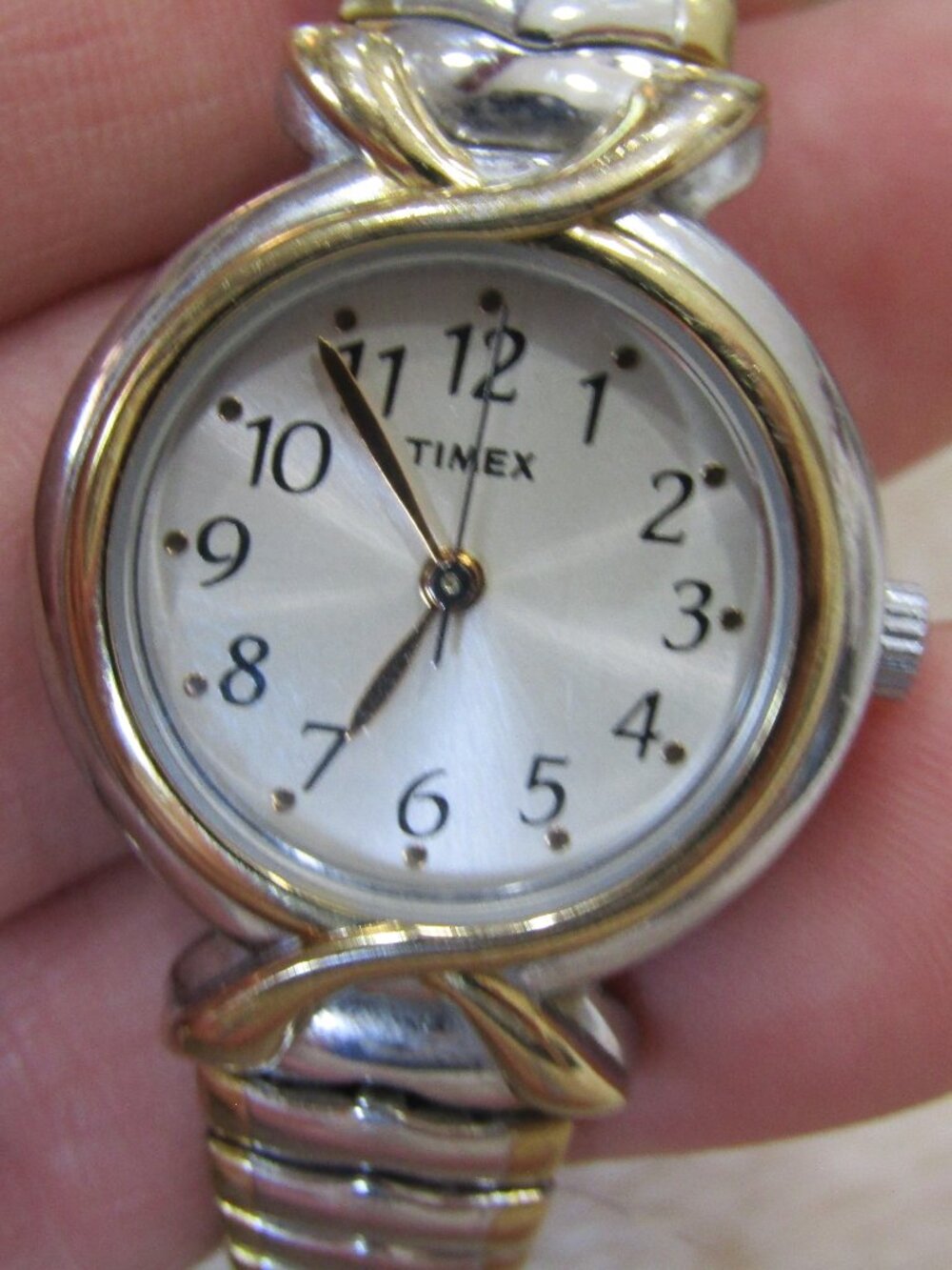 Timex Dual Tone Stainless Steel Flex Watch